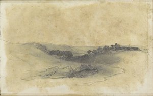 Paisagem montanhosa com árvores de Johannes Tavenraat