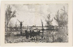 Paisagem holandesa de Johannes Tavenraat
