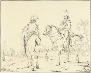 Dois cavaleiros franceses a cavalo de Johannes Vinkeles