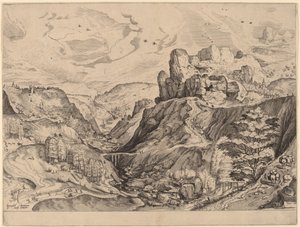 Paisagem Alpina de Johannes and Lucas van Doetechum after Pieter Bruegel the Elder