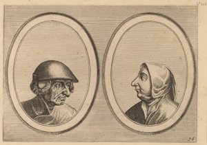 "Schonckje Wel-bedrocht" e "Pronckje Heel-volmaeckt" de Johannes and Lucas van Doetechum after Pieter Bruegel the Elder