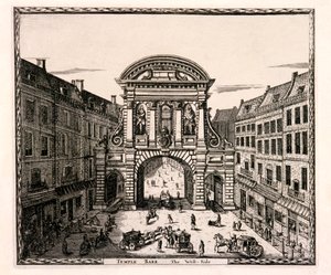 Temple Bar, Londres, c1700