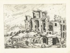 Terceira vista das ruínas do Monte Palatino Ruínas romanas, 1561 (título da série)