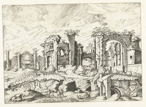Quarto olhar sobre as ruínas do Palatino
Ruínas romanas, 1561 (título da série)