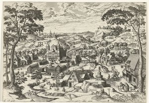 Paisagem com Santo António
Salve antoni (título sobre o objecto)
Paisagem com histórias cristãs (título da série) de Johannes of Lucas van Doetechum
