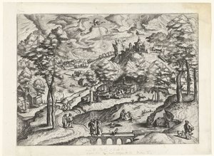 Paisagem com baptismo de Cristo
Paisagens com histórias cristãs (título da série) de Johannes of Lucas van Doetechum