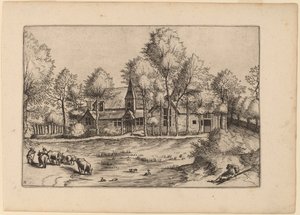 Vila Rural com Igreja de Johannes van Doetechum, the Elder and Lucas