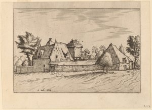 Fazendas em um tribunal de Johannes van Doetechum, the Elder and Lucas