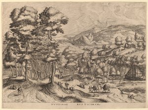 Marketplace of Rusticus (Mercado Rústico) de Johannes van Doetechum the Elder and Lucas