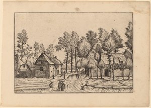 Village Street de Johannes van Doetechum, the Elder and Lucas