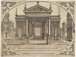 Placa de Scenographiae..., ca. 1560. de Johannes van Doetecum I