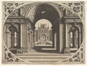 Placa de Varie Architecture, ca. 1560. de Johannes van Doetecum I