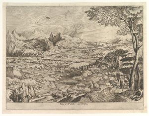 Rustic Solicitude Solicitudo rustica from The Large Landscapes, ca. 1555-56. de Johannes van Doetecum I