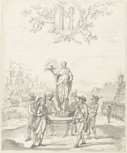 Armamento Geral, decoração na Praça Kadijk, 1795 de Johannes van Dregt (rejected attribution)
