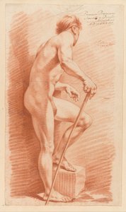 Nu masculino em pé, vista lateral (1º prêmio 1773) de Johannes van Dregt