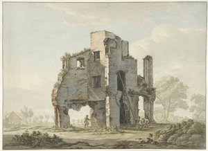Demolição das ruínas da Abadia de Rijnsburg de Johannes van Lexmond