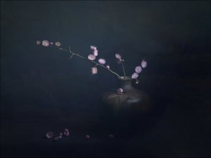 Natureza morta com flores de ameixa