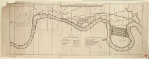 Plano do Sr. S. Wyatt, as docas propostas em Londres comparadas com as propostas na Isle of Dogs de John (after) Cary