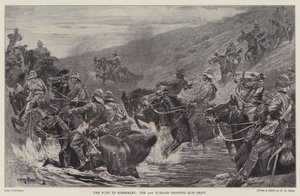 A corrida para Kimberley, a 10ª travessia Hussardos Klip Drift (litho) de John (after) Charlton