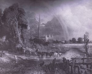 Catedral de Salisbury dos prados, Bibbys Annual de John (after) Constable