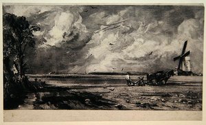 Primavera, gravada por David Lucas (1802-81), c.1829 (mezzotint & black carbon ink on paper) de John (after) Constable
