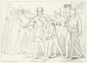 Conde Ugolino Apreendido, Inferno, Canto 33 (gravura) de John (after) Flaxman