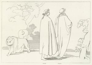 Entrada da Madeira Escura, Inferno, Canto 1 (gravura) de John (after) Flaxman