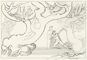 Floresta de Harpias, Inferno, Canto 13 (gravura) de John (after) Flaxman