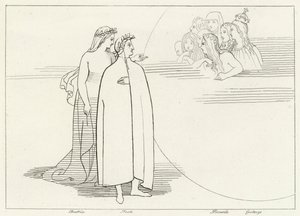 Habitantes da Lua, Paraíso, Canto 3 (gravura) de John (after) Flaxman