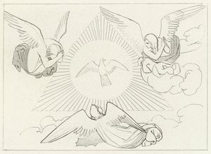 A Adoração da Santíssima Trindade, Paraíso, Canto 13 (gravura) de John (after) Flaxman