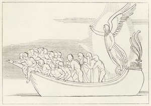 A Bênção, Purgatório, Canto 2 (gravura) de John (after) Flaxman