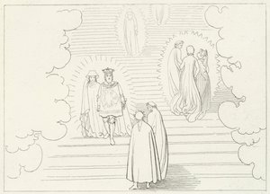 Os Passos Celestiais, Paraíso, Canto 21 (gravação) de John (after) Flaxman