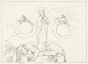 A Igreja Militante, Paraíso, Canto 25 (gravura) de John (after) Flaxman