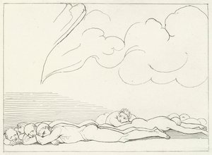 O Terramoto, Purgatório, Canto 20 (gravura) de John (after) Flaxman