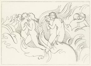 The Fiery Doom, Purgatório, Canto 26 (gravura) de John (after) Flaxman