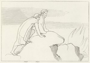 O Golfo em Chamas, Inferno, Canto 26 (gravura) de John (after) Flaxman