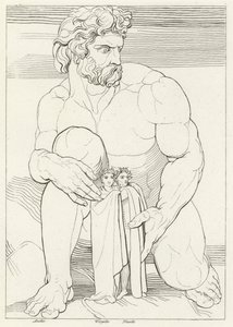 The Giants, Inferno, Canto 31 (gravura) de John (after) Flaxman