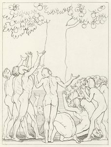O Intemperado, Purgatório, Canto 24 (gravura) de John (after) Flaxman