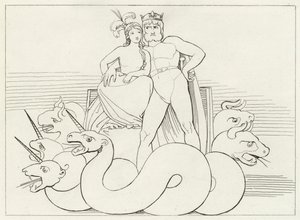 As Intrigas da Igreja, Purgatório, Canto 32 (gravura) de John (after) Flaxman