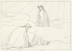 A Esfera Lunar, Paraíso, Canto 2 (gravura) de John (after) Flaxman