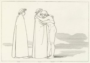 O Encontro com Sordello, Purgatório, Canto 6 (gravura) de John (after) Flaxman