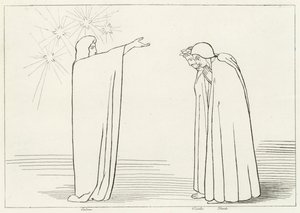 A Serra da Liberdade Condicional, Purgatório, Canto 1 (gravura) de John (after) Flaxman