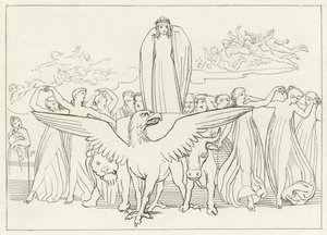 The Mysterious Car, Purgatório, Canto 31 (gravura) de John (after) Flaxman