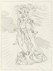 O Planeta Júpiter, Paraíso, Canto 18 (gravura) de John (after) Flaxman