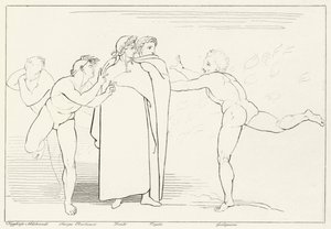 A Chuva de Fogo, Inferno, Canto 16 (gravura) de John (after) Flaxman