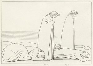 A Região de Avareza, Purgatório, Canto 19 (gravura) de John (after) Flaxman