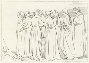 O Rio Eunoe, Purgatório, Canto 33 (gravura) de John (after) Flaxman