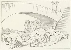 O Vale das Doenças, Inferno, Canto 29 (gravura) de John (after) Flaxman