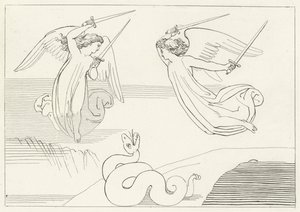 O Vale, Purgatório, Canto 8 (gravura) de John (after) Flaxman