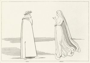 Virgil e Beatrice Meeting, Inferno, Canto 2 (gravura)